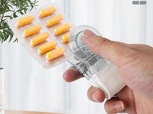 Kézi tablettakinyomó buborékcsomagoláshoz, fekete-fehér