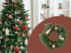 Karácsonyi dekoratív füzér led ajtódísz karácsonyi dekoráció karácsonyi díszek
