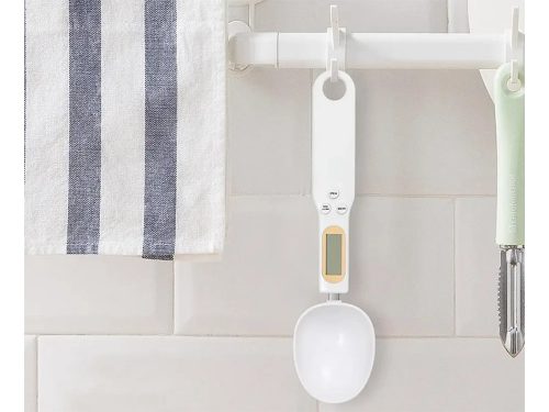 Elektronikus kanálmérleg LCD kijelzővel és tárazás funkcióval 500g, fehér