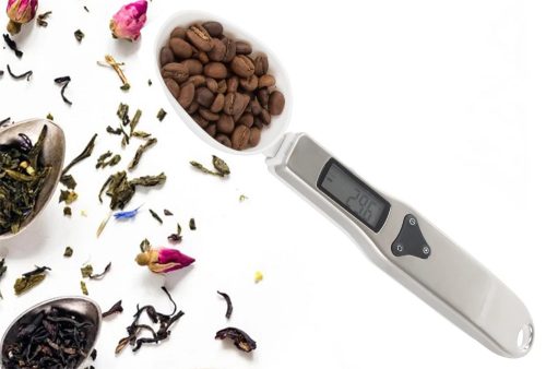 Digitális kanálmérleg, LCD kijelző, 0.1g - 500g mérési tartomány, Tára funkció, Ezüst/Fehér