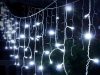 Fények fény függöny karácsonyi füzér dekoráció 300 led hideg ip44