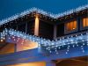 Fények fény függöny karácsonyi füzér dekoráció 300 led hideg ip44
