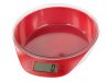 Elektronikus modern konyhai mérleg kivehető tállal 5kg/1g - Fehér és piros