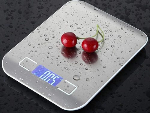Elektronikus konyhai mérleg 5kg/1g lcd kijelzővel, ezüst