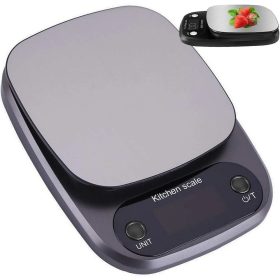   Precíziós Digitális Konyhai Mérleg | Rozsdamentes Acél Mérőfelület, LCD Kijelző 3 kg 0,1 g