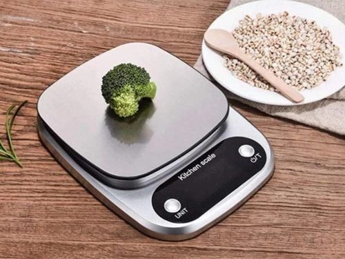 Precíziós Digitális Konyhai Mérleg | Rozsdamentes Acél Mérőfelület, LCD Kijelző 3 kg 0,1 g