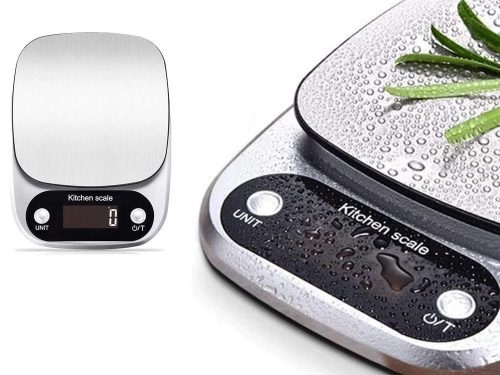 Precíziós Digitális Konyhai Mérleg | Rozsdamentes Acél Mérőfelület, LCD Kijelző 3 kg 0,1 g