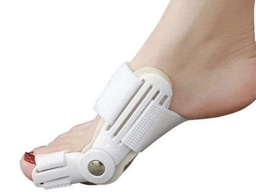Hallux valgus lábujjrögzítő készlet, 2 ortézis és expander