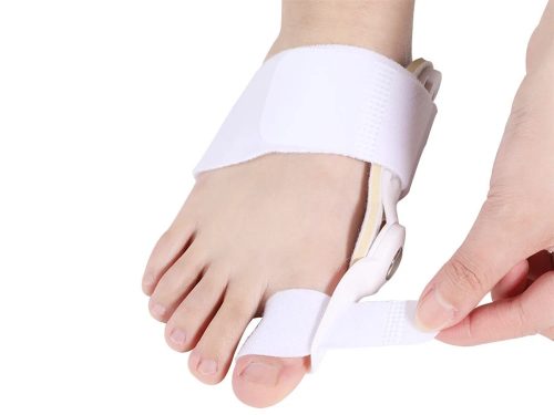 Hallux valgus lábujjrögzítő készlet, 2 ortézis és expander