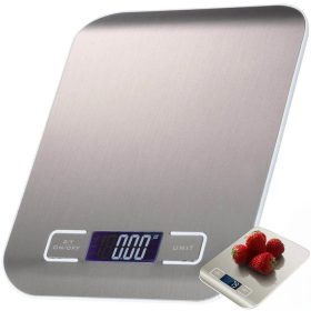   Digitális konyhai mérleg – Rozsdamentes acél, LCD kijelzővel 5 kg / 1 g