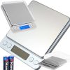 Precíziós digitális konyhai és ékszermérleg – 5kg / 0,1g, ezüst