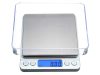 Precíziós digitális konyhai és ékszermérleg – 5kg / 0,1g, ezüst