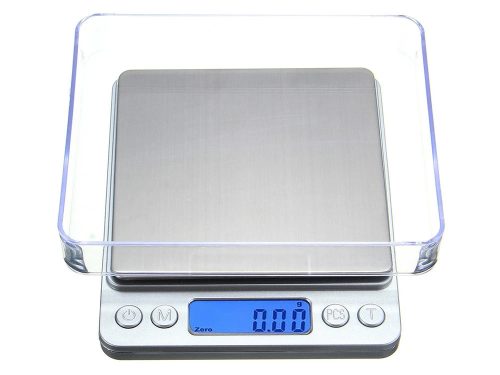 Precíziós digitális konyhai és ékszermérleg – 5kg / 0,1g, ezüst