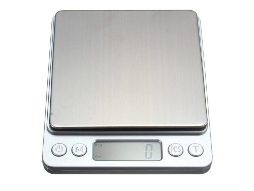Precíziós digitális konyhai és ékszermérleg – 5kg / 0,1g, ezüst