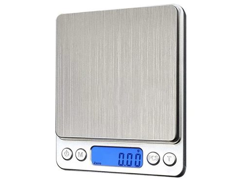 Precíziós digitális konyhai és ékszermérleg – 5kg / 0,1g, ezüst