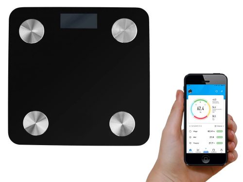 Digitális Diagnosztikai Mérleg Testzsír-, Izomtömeg- és BMI-méréssel, Applikációval