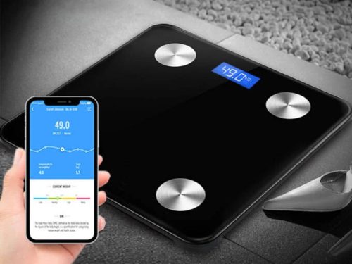 Digitális Diagnosztikai Mérleg Testzsír-, Izomtömeg- és BMI-méréssel, Applikációval