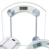 Digitális üveg személymérleg LCD kijelzővel, 180 kg teherbírással – Ezüst/Átlátszó