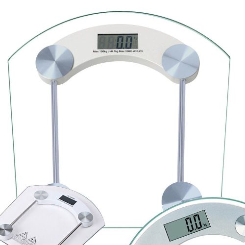 Elektronikus üveg fürdőszoba mérleg 180 kg-ig