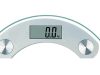 Digitális üveg személymérleg LCD kijelzővel, 180 kg teherbírással – Ezüst/Átlátszó