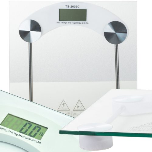180 kg elektronikus átlátszó üveg fürdőszobai személymérleg