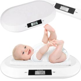   Digitális babamérleg 20 kg-ig – Precíziós csecsemőmérleg tára funkcióval, fehér