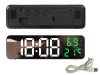 Tükör kijelzős ébresztő óra hőmérséklet jelző funkcióval Digitális, LED, LCD kijelző, fehér és zöld számjegyek
