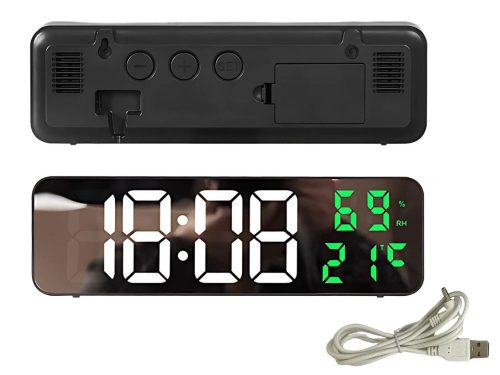 Modern tükörreflexes digitális LED ébresztőóra 