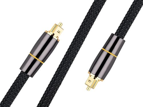Toslink Optikai Audió Kábel Aranyozott Csatlakozóval 2m