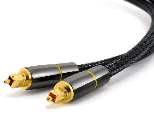 Toslink Optikai Audió Kábel Aranyozott Csatlakozóval 2m