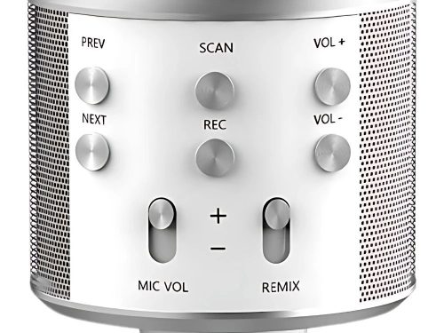 WS-858 Vezeték nélküli karaoke mikrofon - ezüst