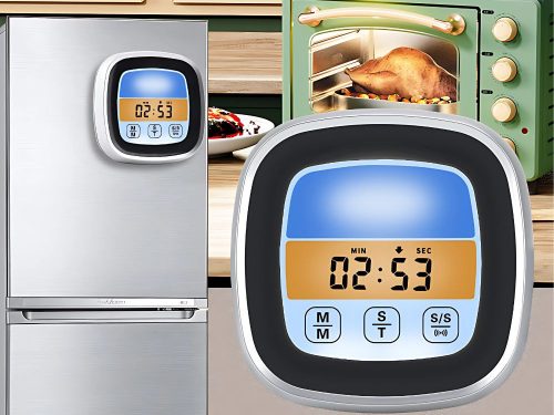 Digitális húshőmérő grillezéshez szondával és időzítővel, -50–300 °C