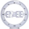 Modern led elektronikus asztali kerek óra hőmérővel, ébresztő funkcióval, háttérvilágítással