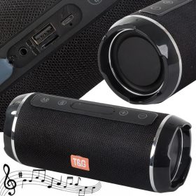   T&G TG116 hordozható akkumulátoros boombox hangszóró, Bluetooth 5.3, AUX, Fekete