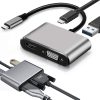 Adapter usb-c hdmi 4k vga hub usb 3.0 usb-c tápegység adapterre