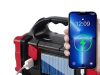 Napelemes zseblámpa hordozható újratölthető led cob powerbank reflektor