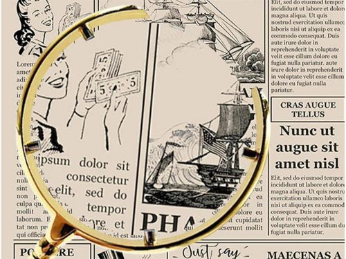 6x-os kézi olvasónagyító arany színben, fémházzal