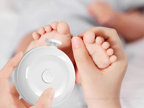 Hordozható elektromos körömreszelő gyerekeknek és felnőtteknek, 3 fejjel