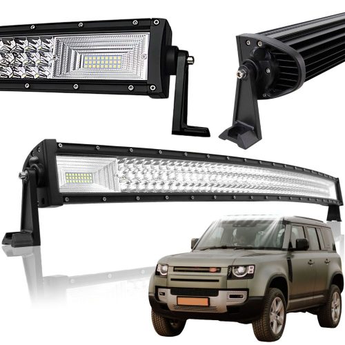 MUNKALÁMPA KERESŐFÉNY 130 CM 192+42 LED SÁV HALOGÉN 675W 12V 24V FÉNYVISSZAVERŐ