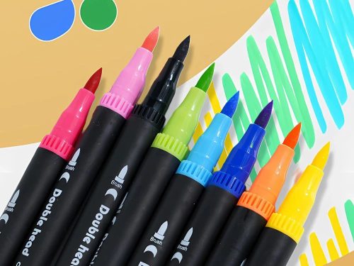 Kétoldalas filctoll készlet 100 színű akvarell + tok