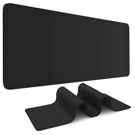   XXL Gamer Egérpad és Billentyűzet Alátét – 90x40 cm, Csúszásgátló, Fekete