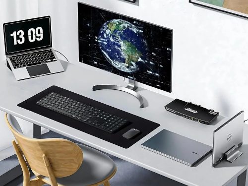 XXL Gamer Egérpad és Billentyűzet Alátét – 90x40 cm, Csúszásgátló, Fekete