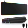 Rugalmas gamer egérpad LED RGB háttérvilágítással 80x30 cm, fekete