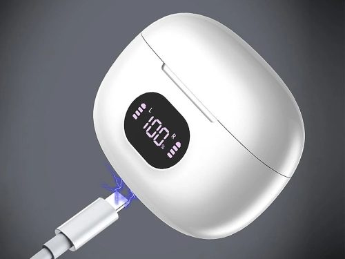 kéktooth vezeték nélküli fülhallgató ledes töltő tokkal és mikrofonnal