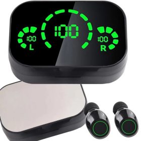   TWS Bluetooth 5.3 Fülhallgató Powerbank Funkcióval és Tükör Kijelzővel