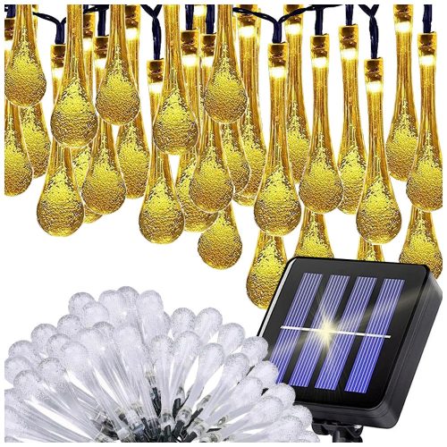 Napelemes fények kerti jégcsap füzér terasz erkély 50 led