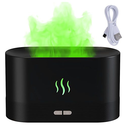 LEVEGŐ PÁRÁSÍTÓ USB DIFFÚZOR LED RGB KésALLÓ AROMA KÖD TŰZ