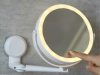 LED SMINK TÜKÖR FORGÓ NAGYÍTÓ TÜKÖR 360°-OS FALI TARTÓVAL
