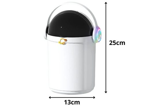 USB-s párásító, 2 liter, két fúvóka, RGB LED, fehér