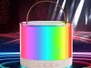 Hordozható mini karaoke szett 2 vezeték nélküli mikrofonnal és Bluetooth hangszóróval, RGB LED világítás